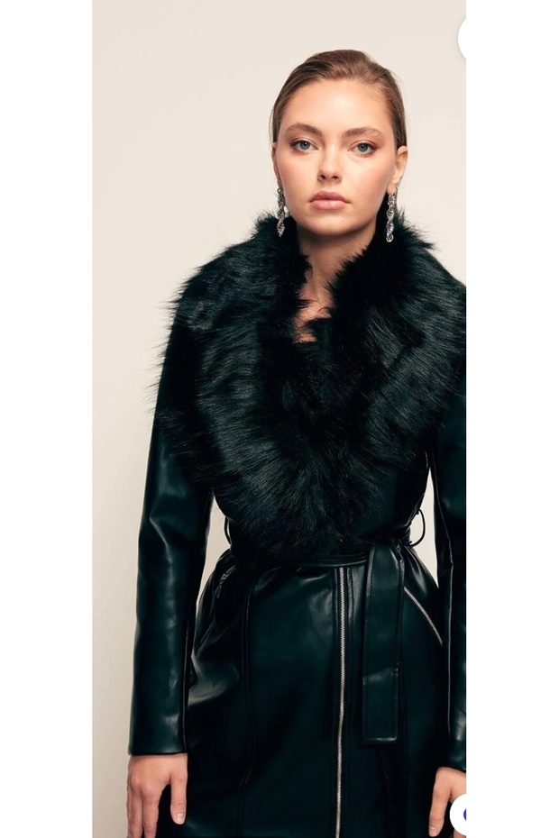 Kürklü Deri Ceket - 2