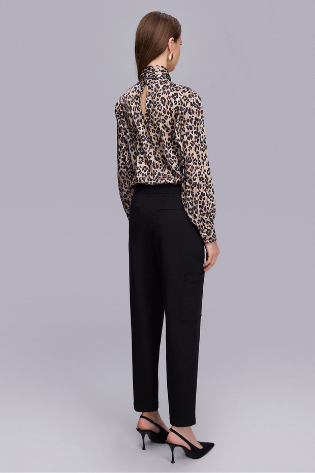 Siyah Kargo Pantolon - 4