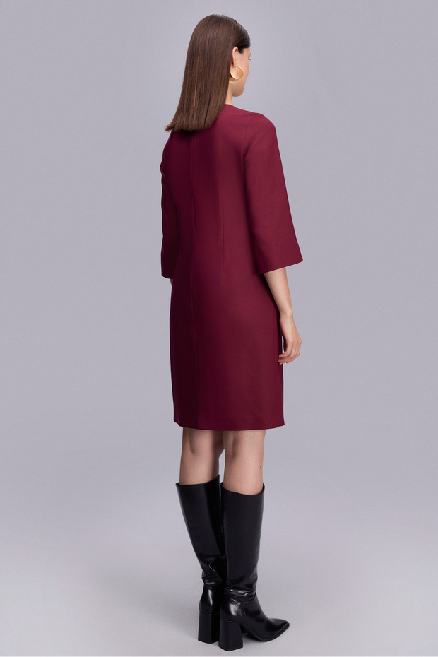 1705 ELBİSE BORDO - 4