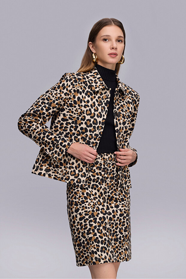 Leopard Pattern Sports Jacket - 2