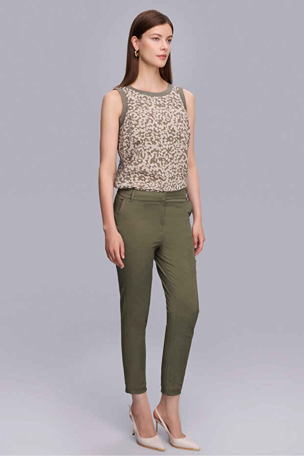 Bilek Boy Haki Kargo Pantolon - 1