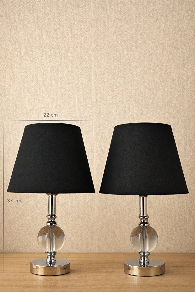 Plüton Çift Gümüş Abajur - 2