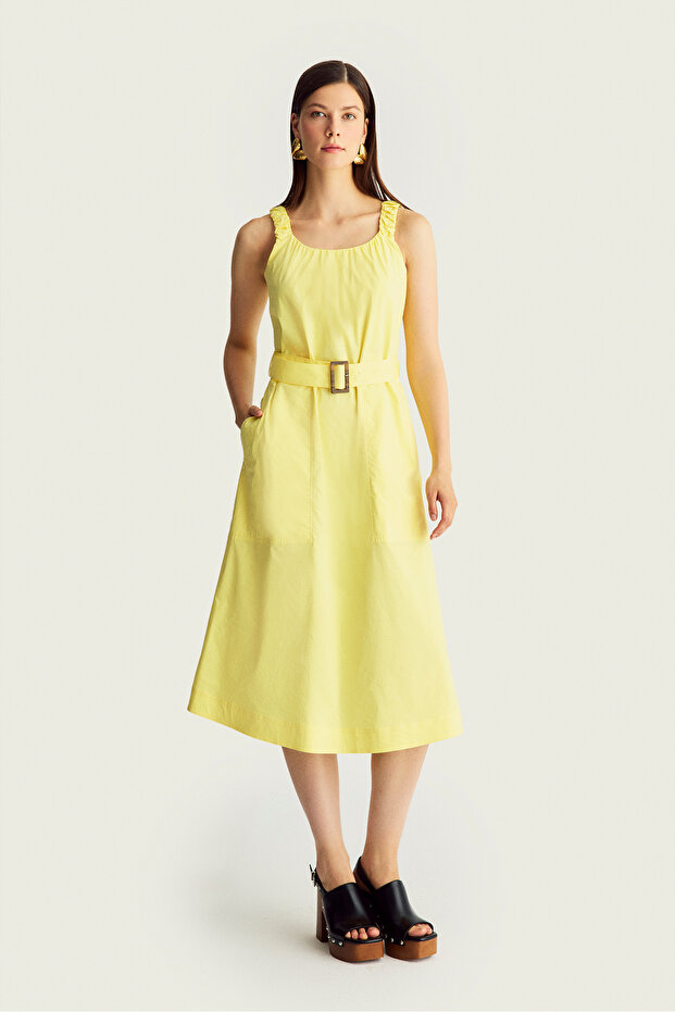 1712 ELBİSE SARI - 2