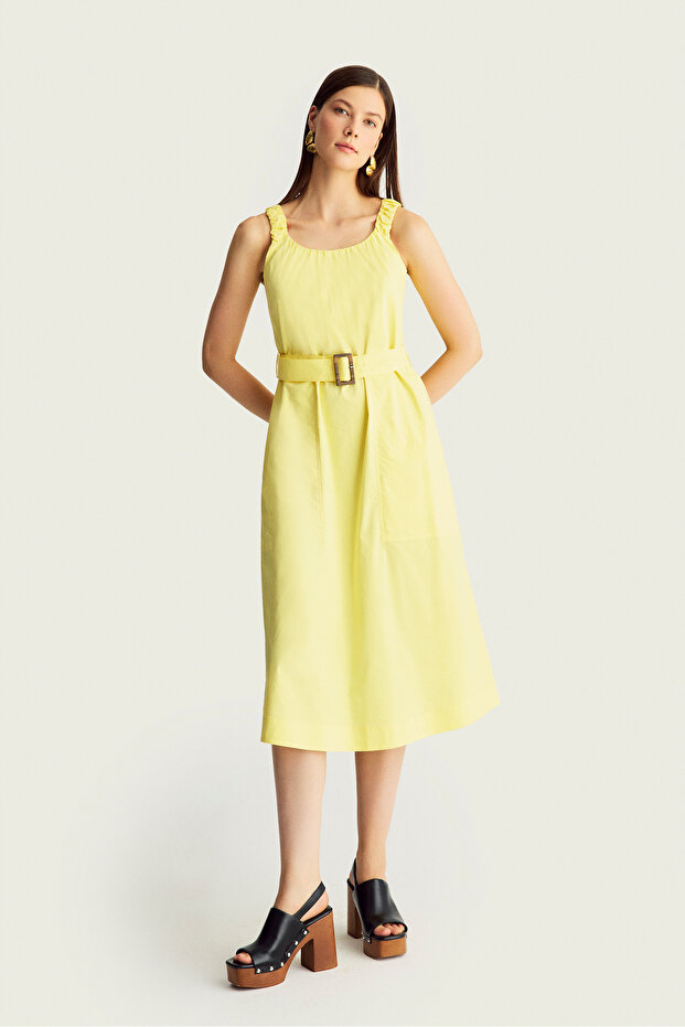 1712 ELBİSE SARI - 1