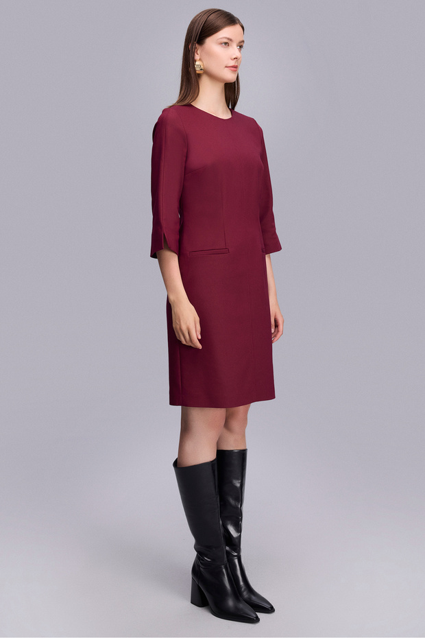 1705 ELBİSE BORDO - 3