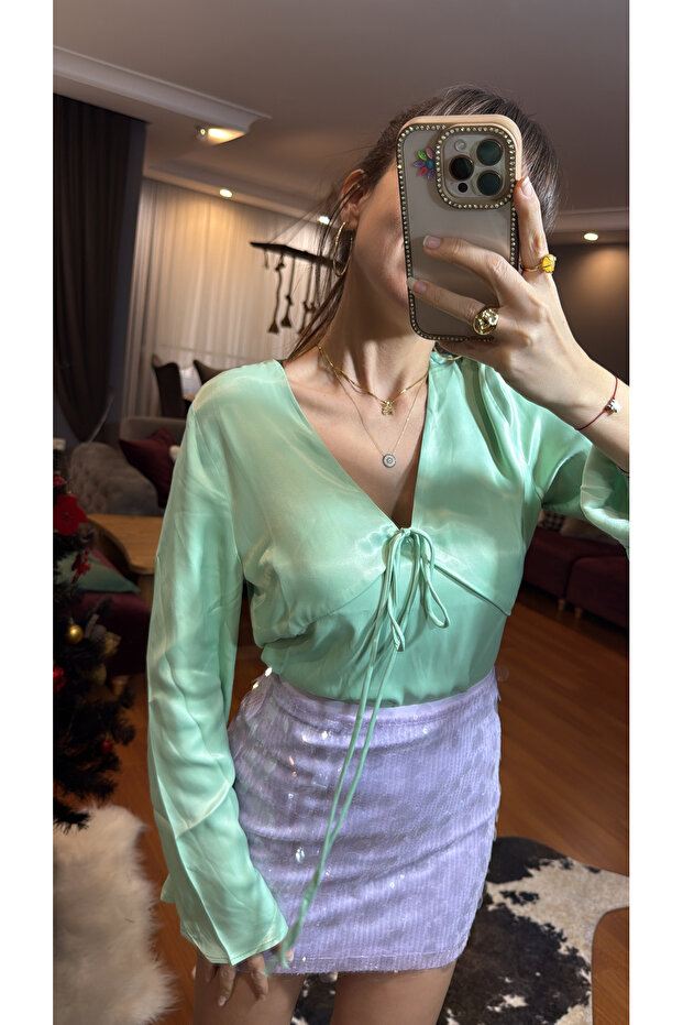 Trend büyük Pullu Mini Etek-LİLA - 2