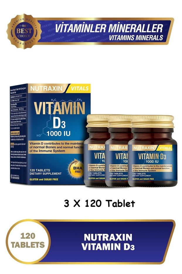 Vitamin D3 120 Tablet X 3