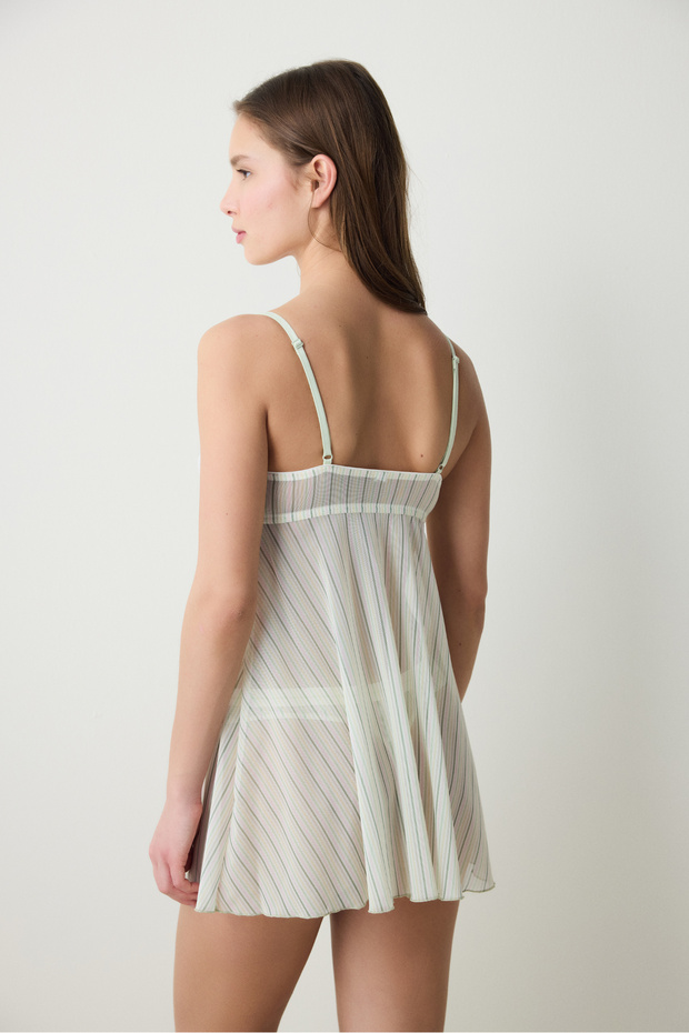 Front Opening Ekru Babydoll - 6