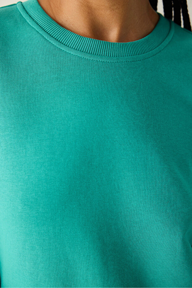 Oversize Active Yeşil Sweatshirt - 4