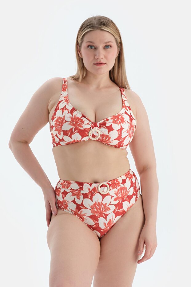 Multicolor Yüksek Bel Bikini Alt - 1