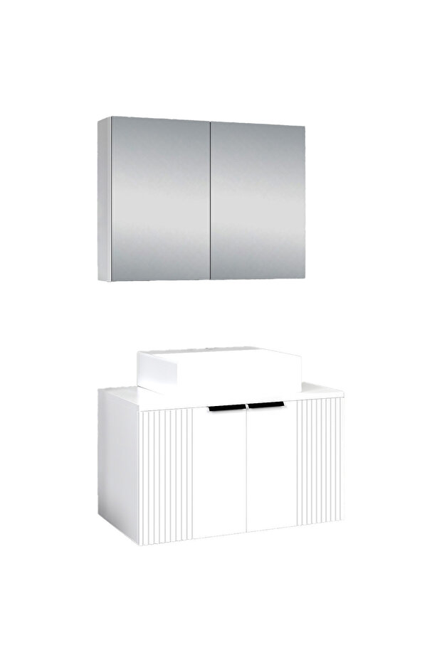 %100 Mdf 80 cm Chester Banyo Dolabı - 5