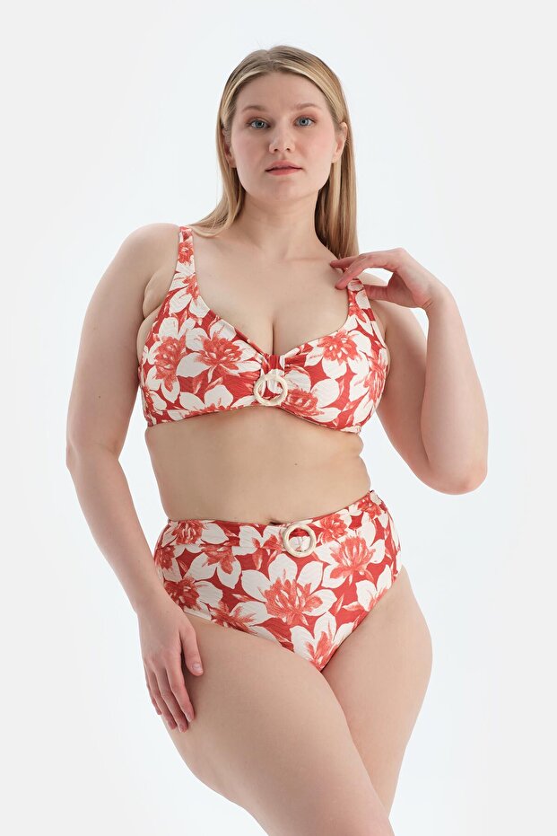 Multicolor Yüksek Bel Bikini Alt - 3