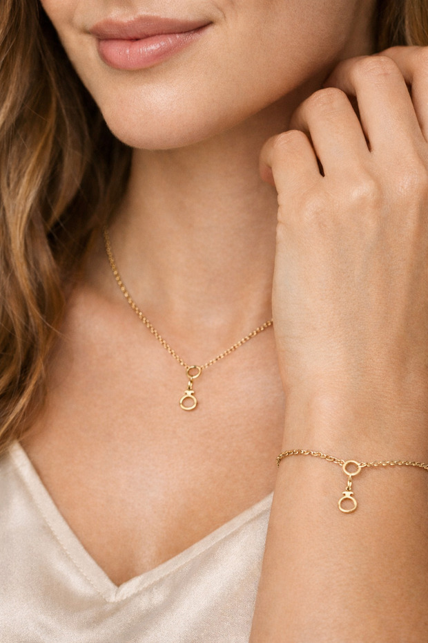 Altın Charm Nar Kolye Ucu - 2