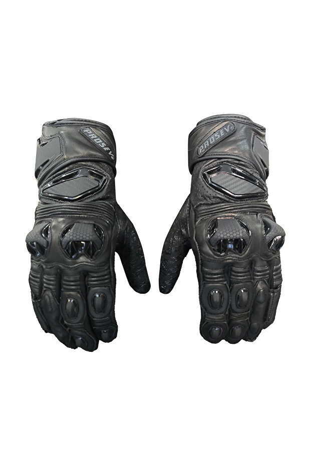 GL66 SİYAH DERİ YARIŞ ELDİVENİ - 3