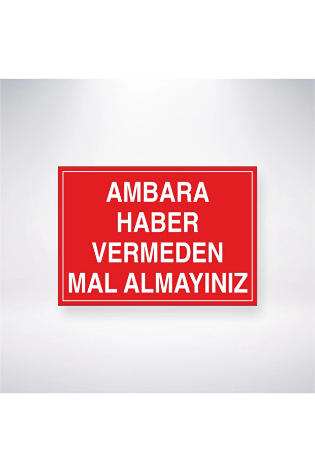 Do Not Receive Goods Without Informing Ambara 21X35 Adhesive Sticker on the Back