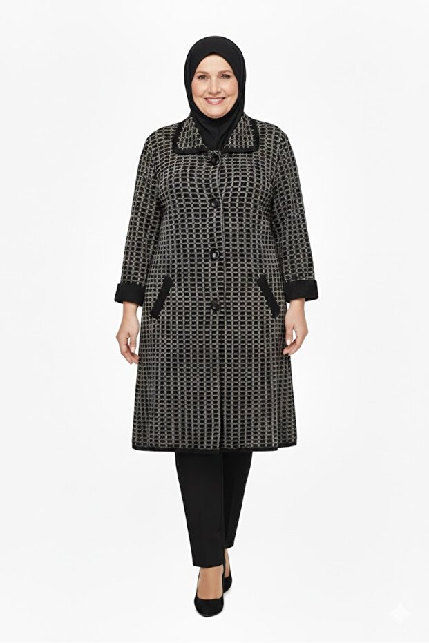 Copy - Oversized Buttoned Thick Cardigan Coat