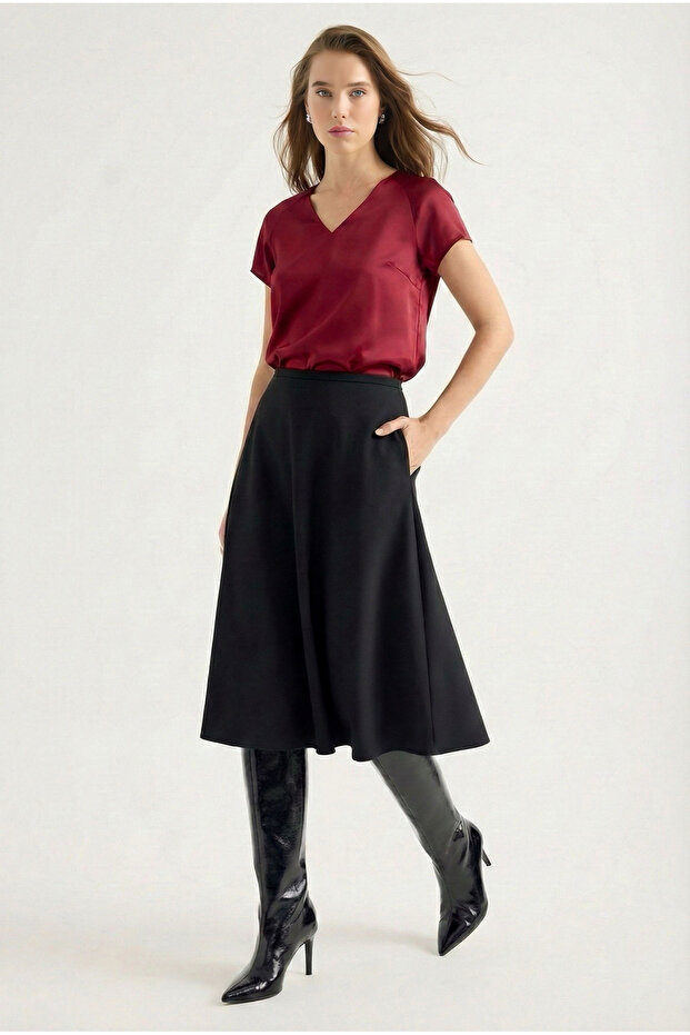 Siyah Kloş Etek - 1