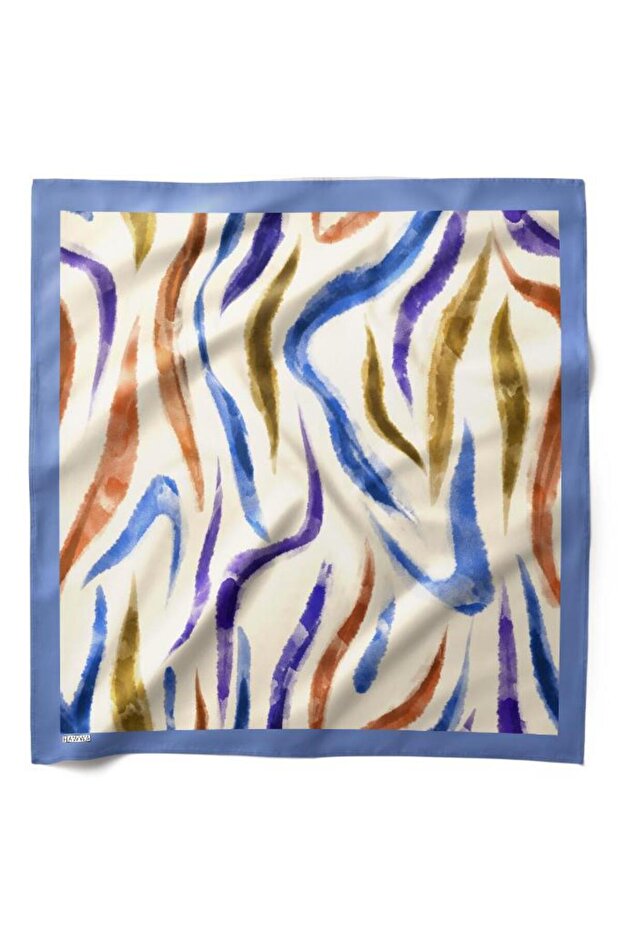 Wave Traces Patterned Bandana Scarf