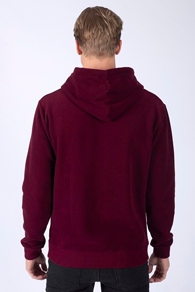 Zebrar Erkek Sweatshırt Bordo - 3