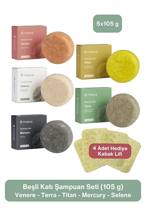 Five-Piece Solid Shampoo Full Size Trial Set - 1