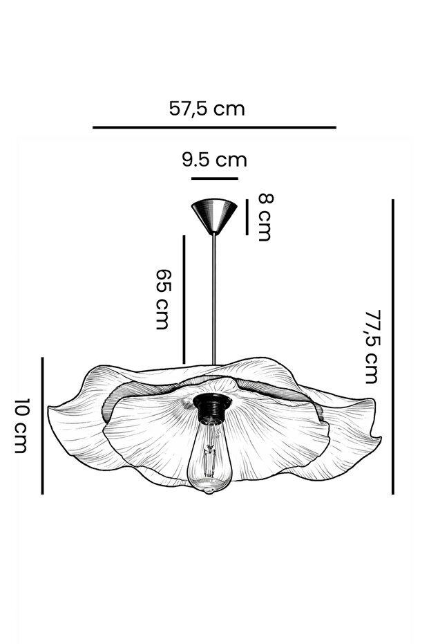2'li Modern Avf İki Katlı Sarkıt Avize & 40 cm Avize - 7