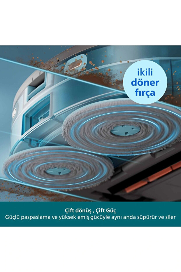 5000 Serisi Islak Kuru Robot Süpürge, Yüksek Emiş Gücü, Otomatik Boşaltma, HomeRun, Gri, XU5100/10 - 4