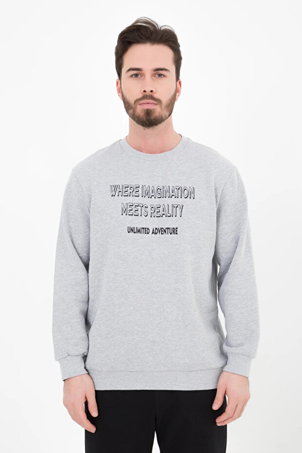 Men's Printed Sweat Gray