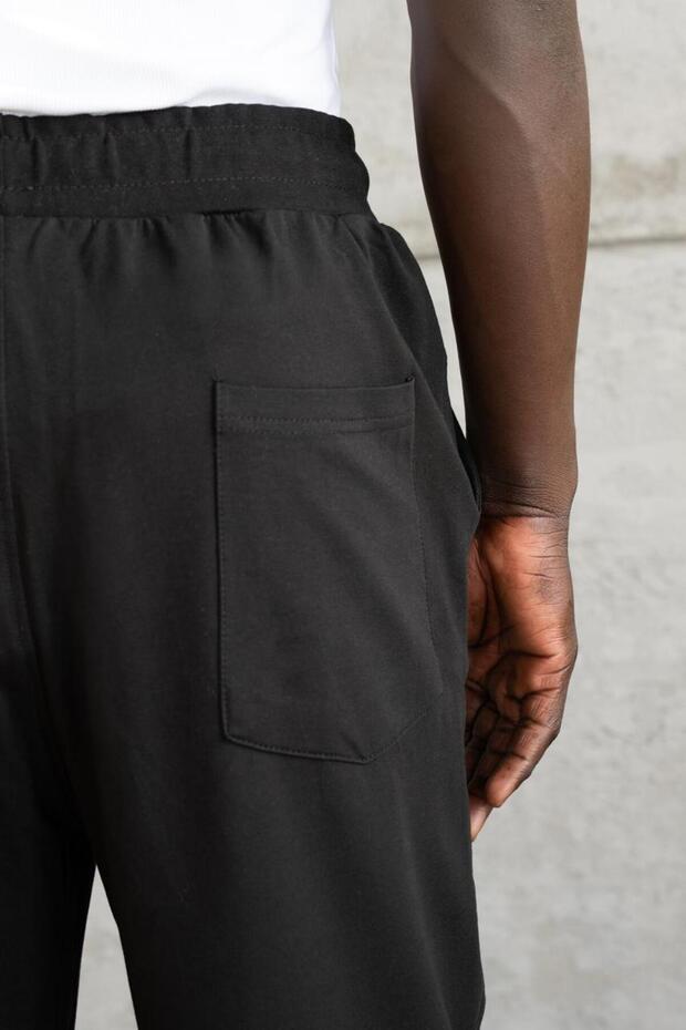 Relaxed Basic Baggy Eşofman Altı Siyah - 5