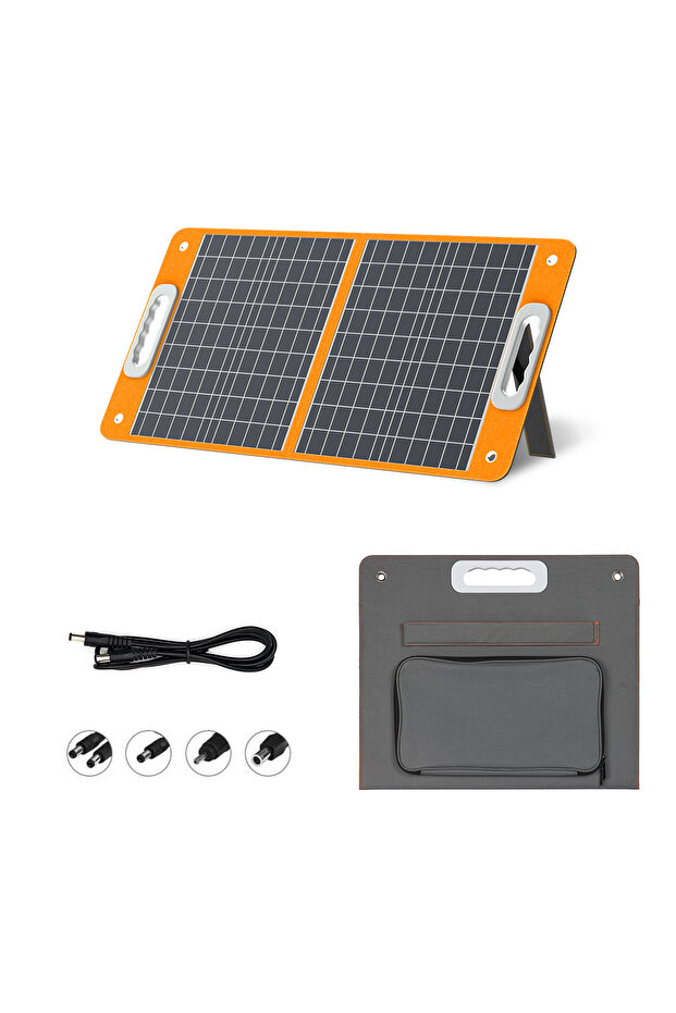 18V/60W Foldable Solar Panel, Portable Solar Charger with DC Output