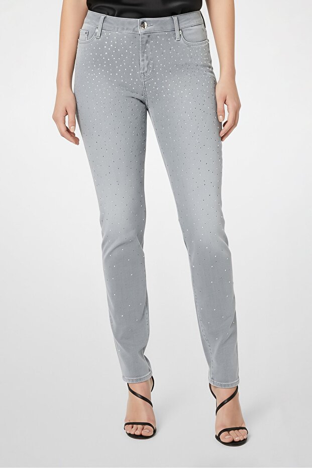 Women Regular Fit Washed Stretchable Denim, Grey