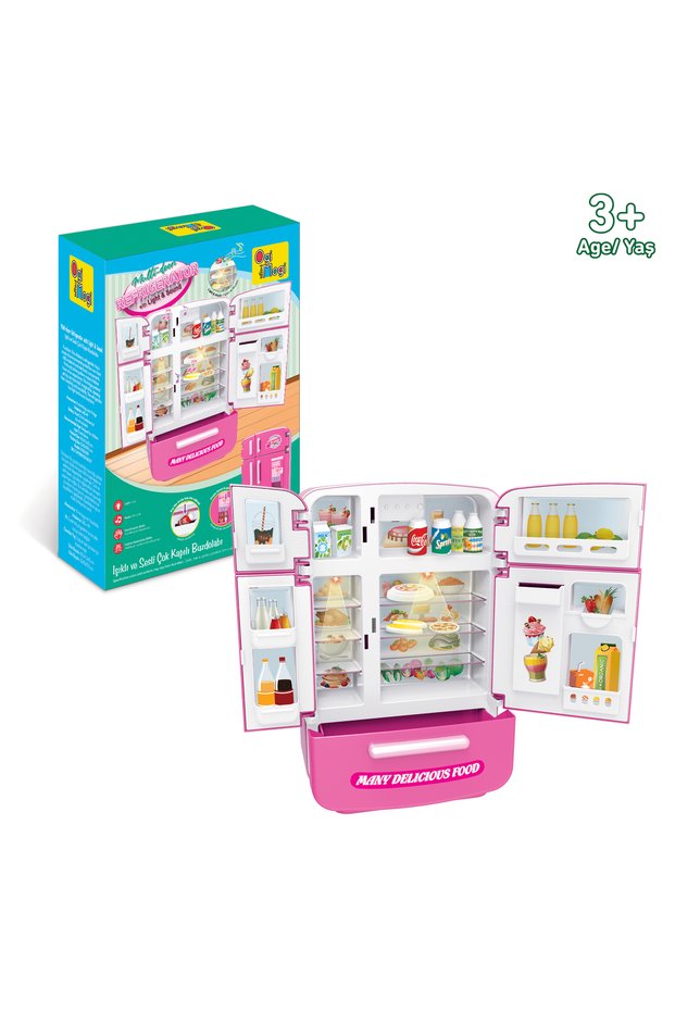 Toys Multi-door Refrigerator with Light and Sound