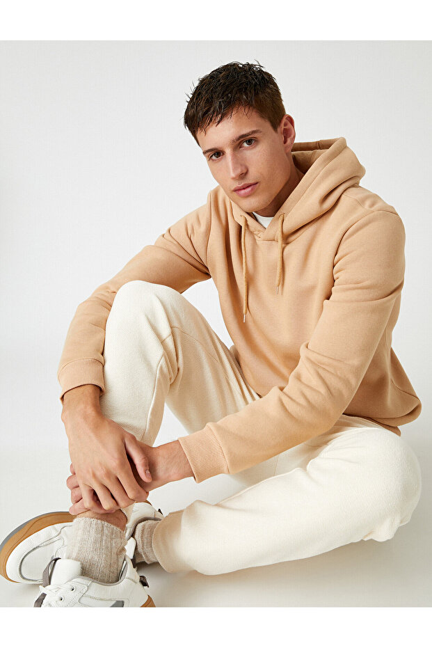 Basic Sweatshirt Kapüşonlu - 1