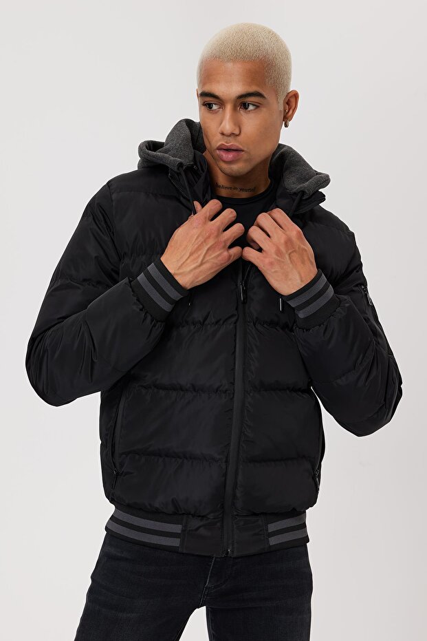 Tıago Erkek Mont Siyah - 3