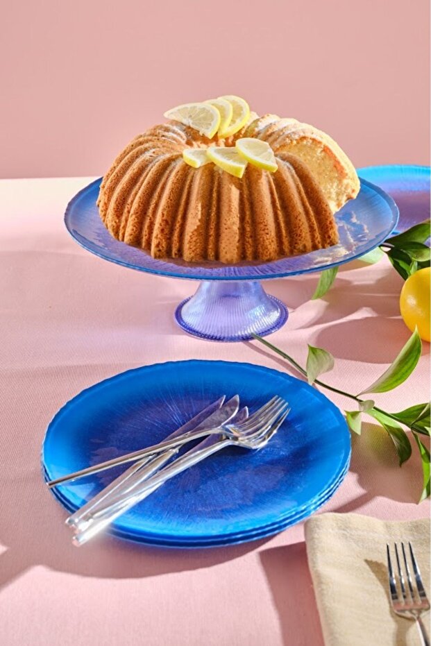 Resif 7 Parça Pasta/Tatlı Seti Mavi - 1