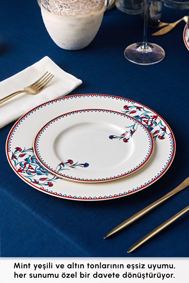 Elegance Bone Nakkaş 24 Parça 6 Kişilik Yemek Takımı - 7