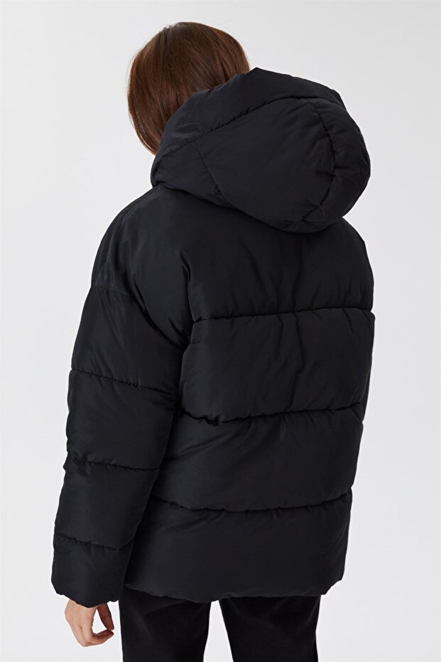 Meley Kadın Mont Siyah - 2