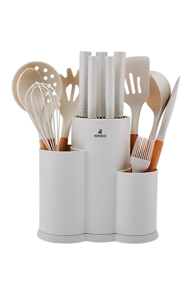 Burby 14 Parça Bıçak Seti Krem - 6