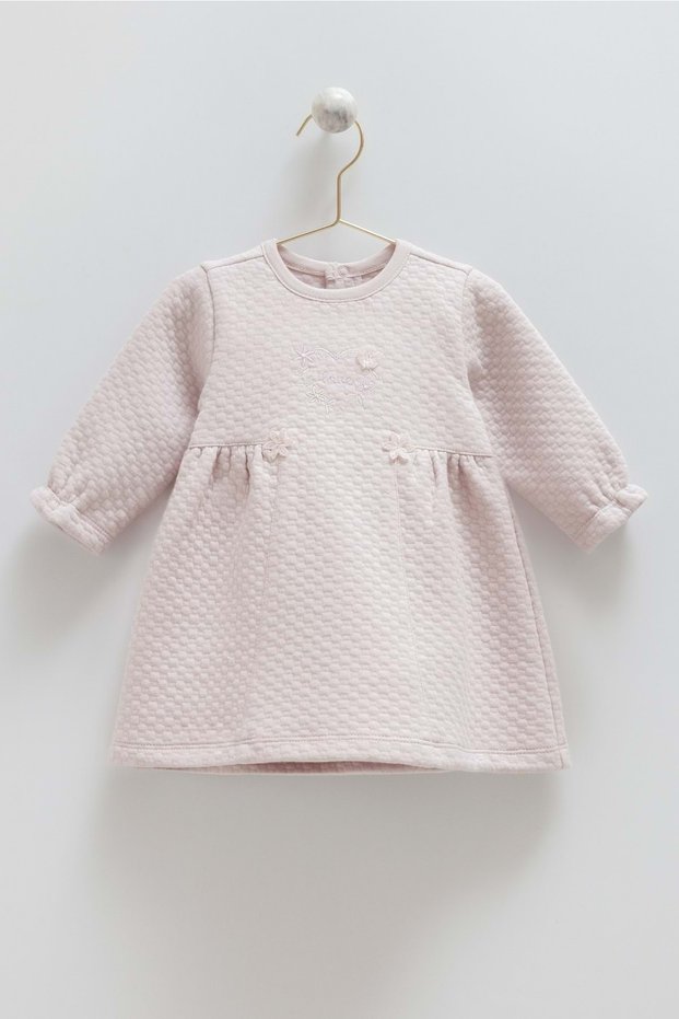 100% Cotton Love Hugs Baby Girl Dress Crml.Elb2035