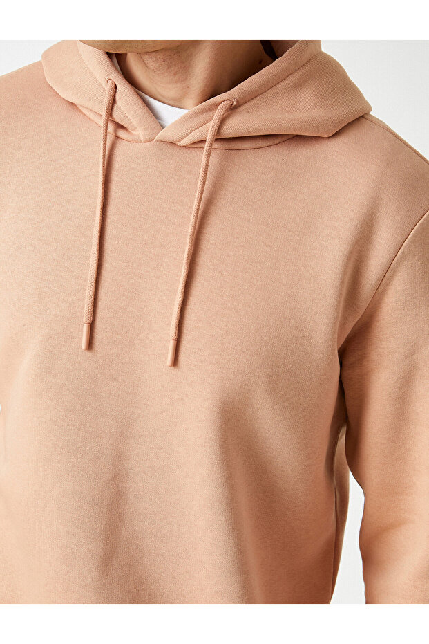 Basic Kapüşonlu Sweatshirt - 5
