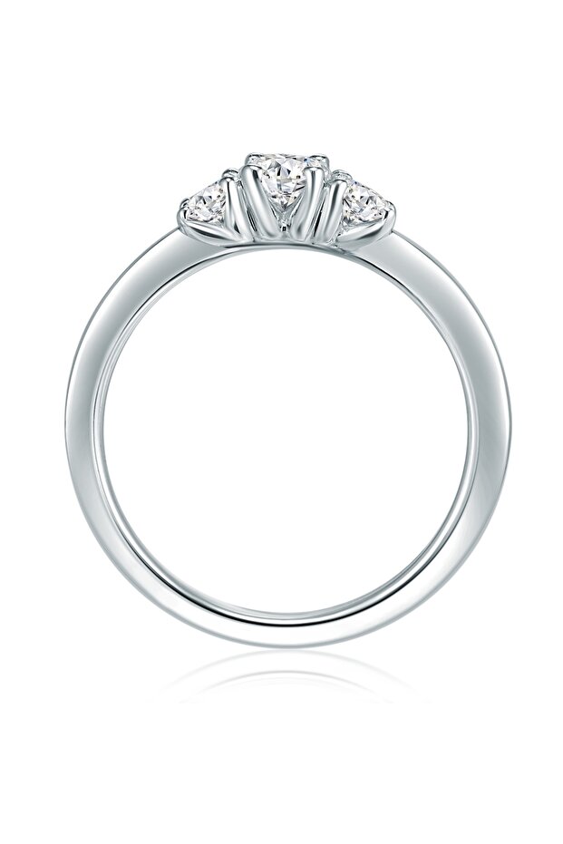 Silberring Ring Sterling Silber Zirkonia weiß - 4