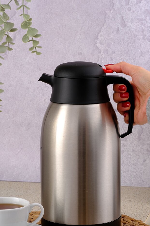 1250P Çift Katlı Çelik Termos 2.5 Litre - 4