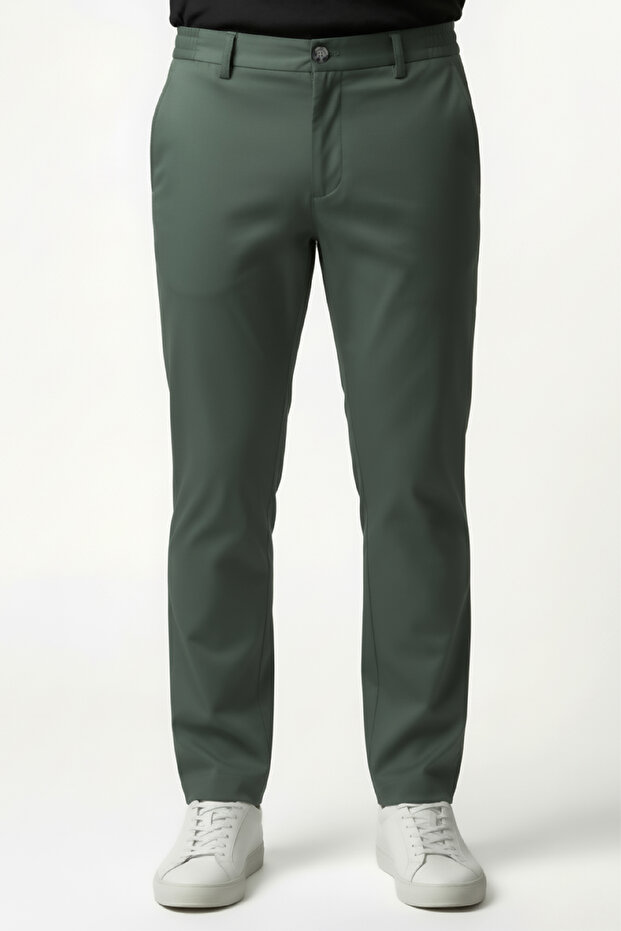 Men's Flexon Ultra Flexible Relaxed Elastic Waist Jogger Pants Green M702-R0433-01