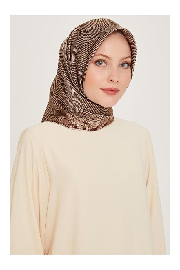 İpek Eşarp - 9252D-80 - Tivil - 1