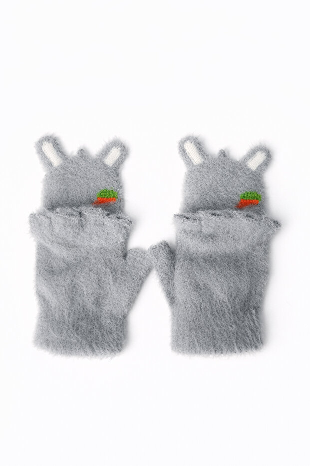 Mavi Havuç Detaylı Eldiven - 1