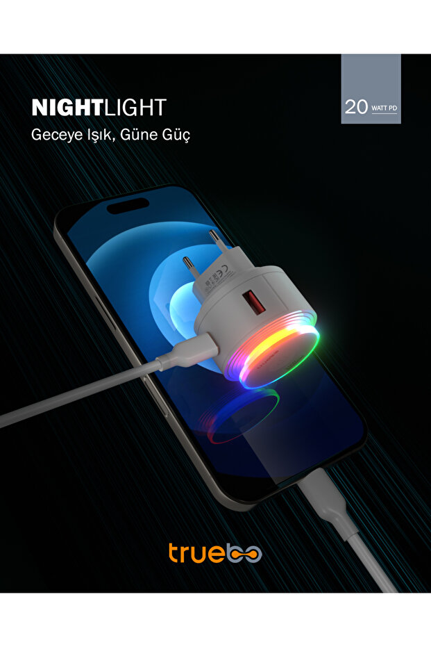 NightLight USB Typec RGB Gece Lambası Adaptör - 8