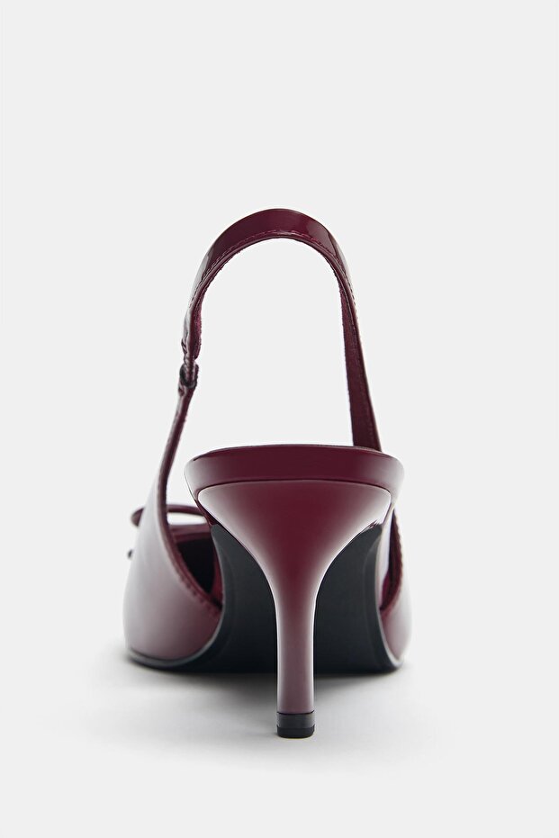 Fiyonklu topuklu ayakkabı - 5