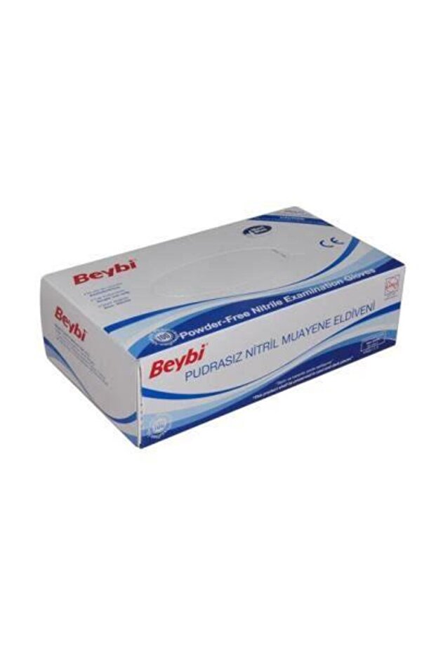 Pudrasız Nitril Mavi (S) small Beden Muayene Eldiven 100lü Paket - 1