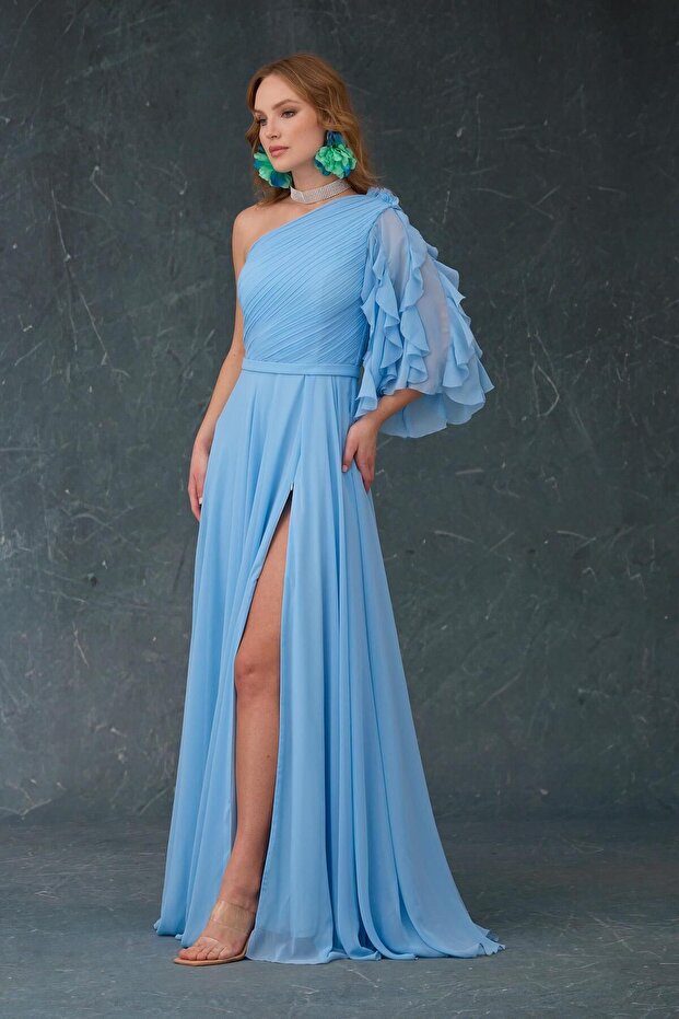 ELBISE ŞİFON TEK KOL - 5