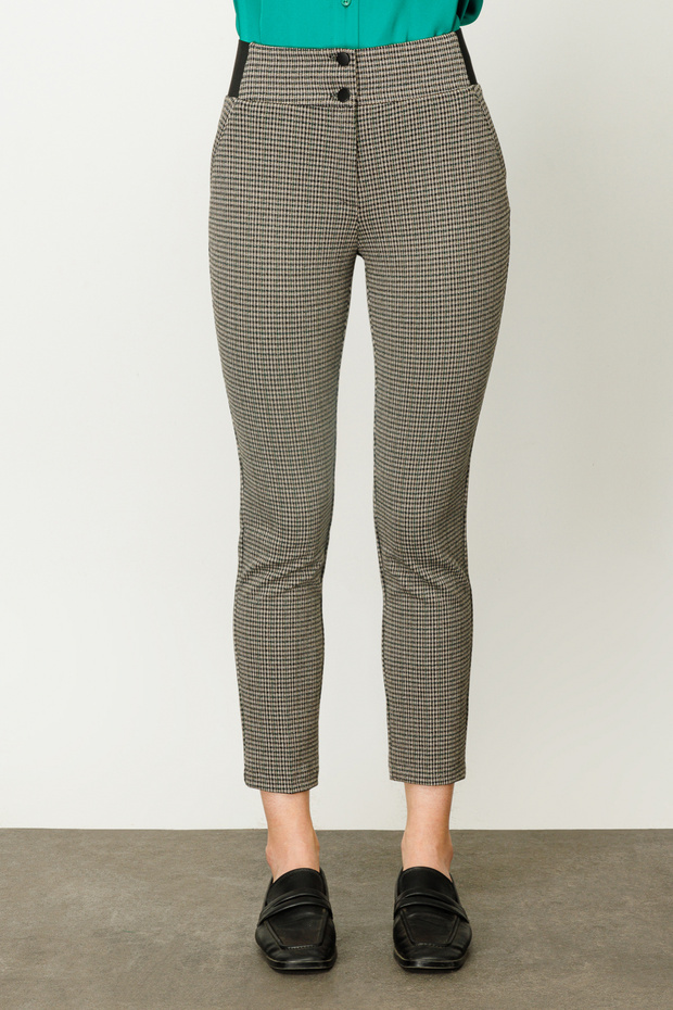 بنطلون منقوش من القماش القطني - 3