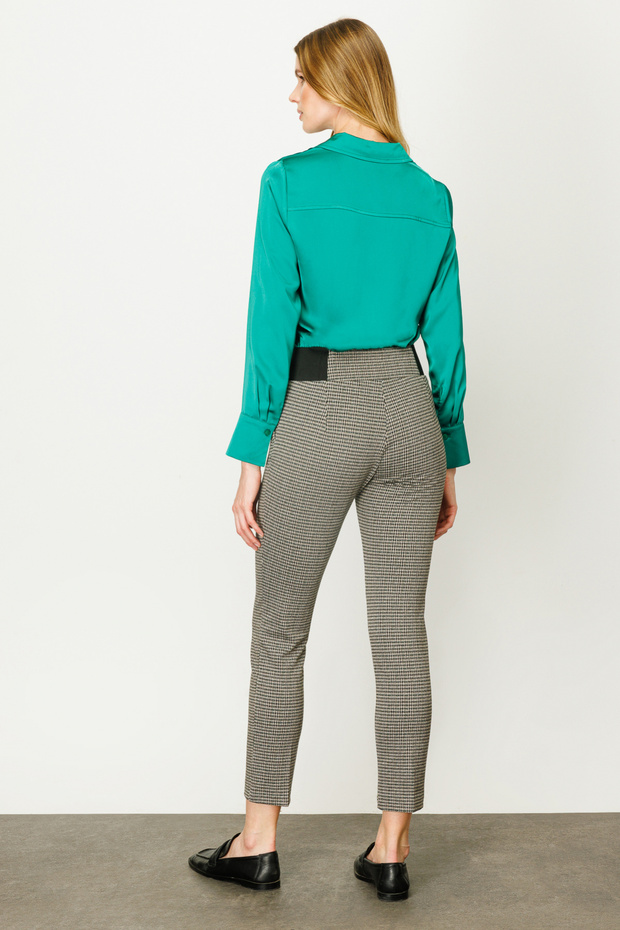 بنطلون منقوش من القماش القطني - 5